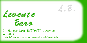 levente baro business card